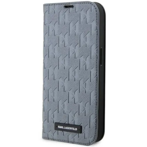 Etui Karl Lagerfeld Saffiano Monogram na iPhone 14 Pro Max - srebrne na Arena.pl