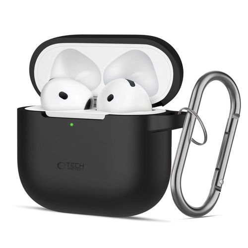 Etui Tech-Protect Silicone Hook z Karabinkiem DO AirPods 4 Czarne na Arena.pl