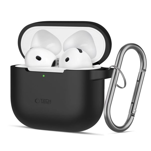 TECH-PROTECT SILICONE HOOK APPLE AIRPODS 4 BLACK zdjęcie 1
