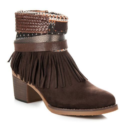 Zamszowe Botki Boho r.39 na Arena.pl