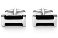 Srebrne spinki do mankietów koszuli stal szlachetna chirurgiczna 316L