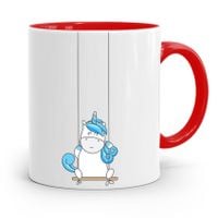 Kubek Czerwony Dzień Dziecka Jednorożec Prezent Z Nadrukiem Ze Zdjęciem