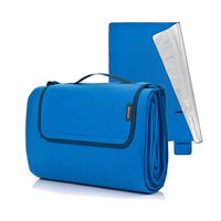 Koc piknikowy plażowy wodoodporny mata z izolacją na biwak mały 190x150 cm