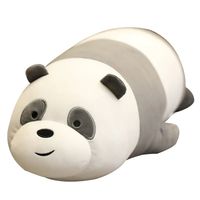 Pluszowa poduszka w kształcie misia Panda, brązowa, 28 cm