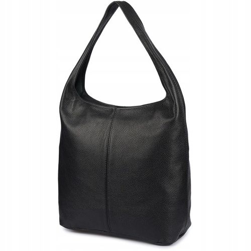 Torebka skórzana damska duża A4 shopperka klasyczna na ramię włoska skóra na Arena.pl