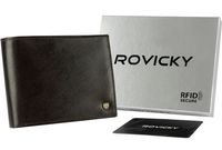 klasyczny, skórzany portfel męski - rovicky