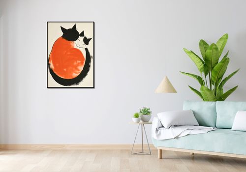 Plakat 64x90cm Yin i Yang Kotów na Arena.pl