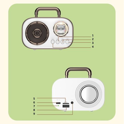 Bezprzewodowy Zestaw do Karaoke dla Dzieci Głośnik Bluetooth + 2 Mikrofony na Arena.pl