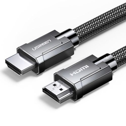 Kabel przewód HDMI 2.1 8K 4K 3D 48Gbps HDR VRR QMS ALLM eARC QFT 2m szary na Arena.pl