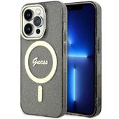 Guess GUHMP14LHCMCGK iPhone 14 Pro 6.1" czarny/black hardcase Glitter Gold