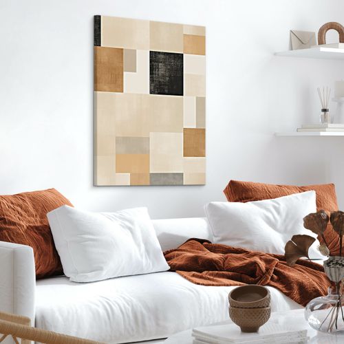 Obraz Do Salonu Kwadraty Abstrakcja Boho Wzór Geometryczny 40cm x 50cm na Arena.pl