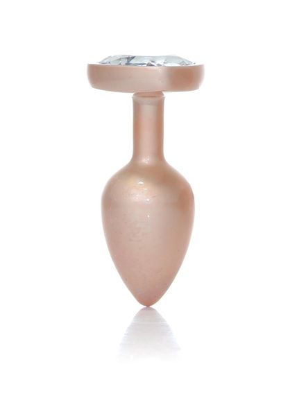 Plug-Jewellery Pearl Gold Heart PLUG- Clear S zdjęcie 5