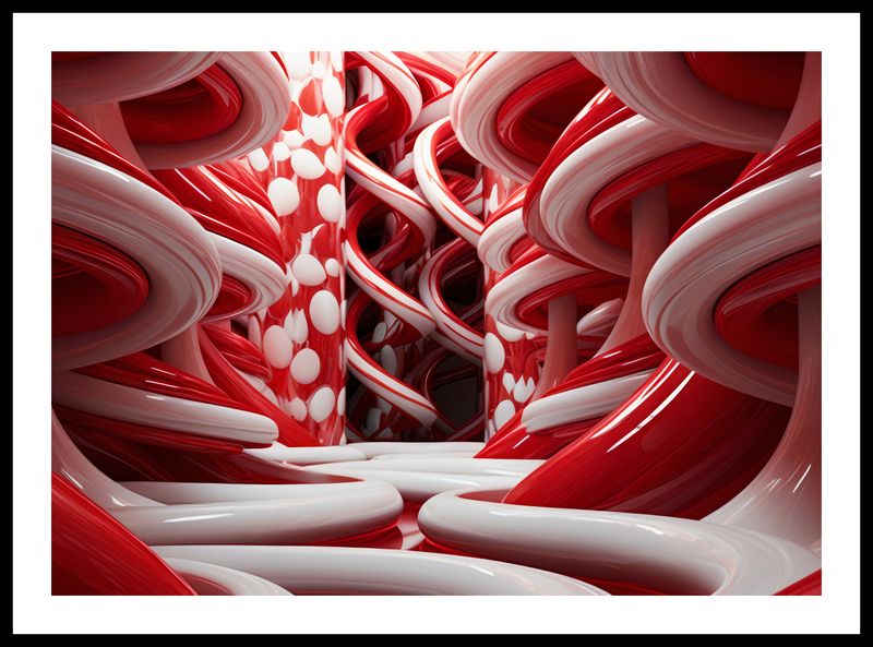 Plakat 59,4x42cm Czerwone Wiry zdjęcie 3