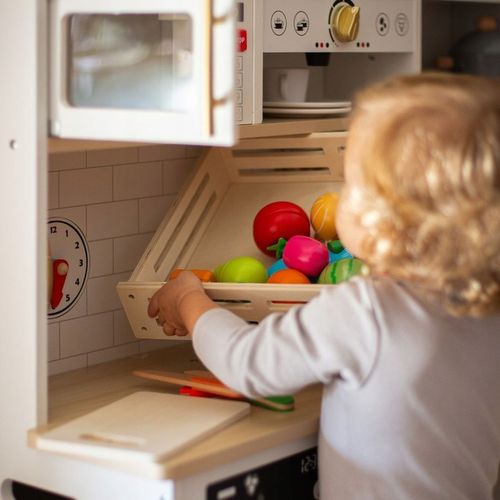 Drewniane Owoce i Warzywa Do Krojenia Zestaw XXL ze Skrzynką 17 elementów na Arena.pl