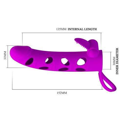 PRETTY LOVE - Vibrating Penis Sleeve with Ball Strap na Arena.pl