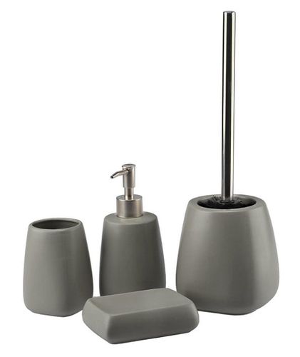 Dozownik ceramiczny do mydła PASTELLO szary matowy 400 ml na Arena.pl