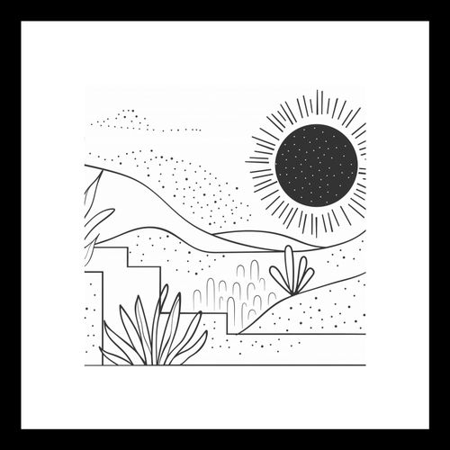 Plakat 20x20cm Linearny Pejzaż na Arena.pl