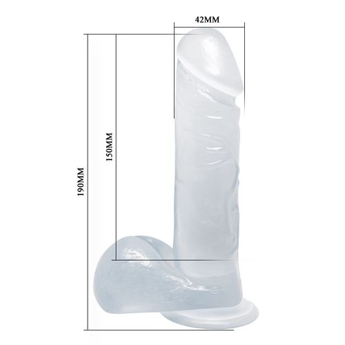 baile   dong realistic dildo ( clear/pink/purple ) na Arena.pl