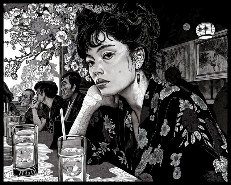 Plakat 76x60,5cm Czarne Kimono zdjęcie 2