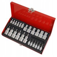 NASADKI KLUCZE TORX T7-T50 TORX-E E4-E18 ZESTAW KLUCZY NASADOWYCH 25 EL