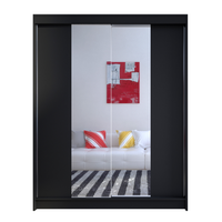 Szafa przesuwna Camino II z lustrem 150cm - CZARNY