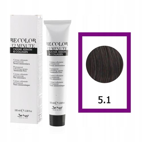 BE HAIR Be Color Farba do włosów Bez Amoniaku 5,1 - 100ml na Arena.pl