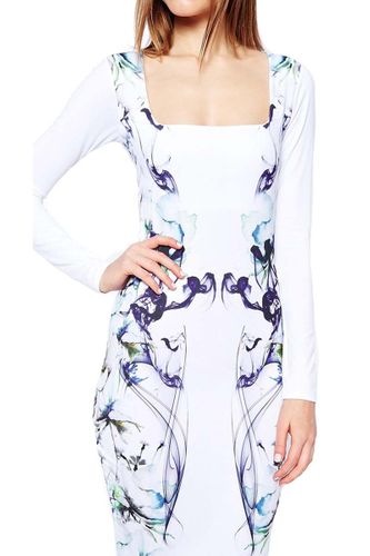 Biała Sukienka Midi - 40 / L na Arena.pl