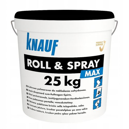 KNAUF GOTOWA GŁADŹ POLIMEROWA MASA SZPACHLOWA ROLL&SPRAY MAX 25KG na Arena.pl