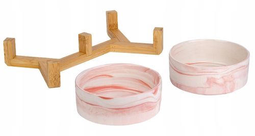 MISKA dla psa kota PODWÓJNA CERAMICZNA 2 x 400ml na Arena.pl