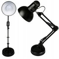 LAMPKA NA BIURKO BIURKOWA LAMPA NOCNA KREŚLARSKA REGULOWANA UCHWYT E27 LED