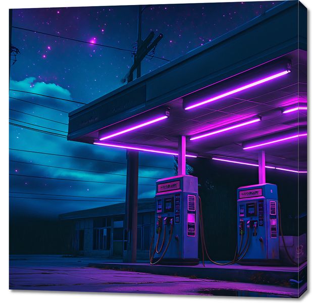 Obraz 90x90cm Moc Neonowej Nocy zdjęcie 1