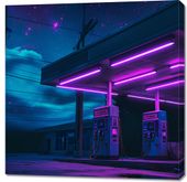 Obraz 90x90cm Moc Neonowej Nocy