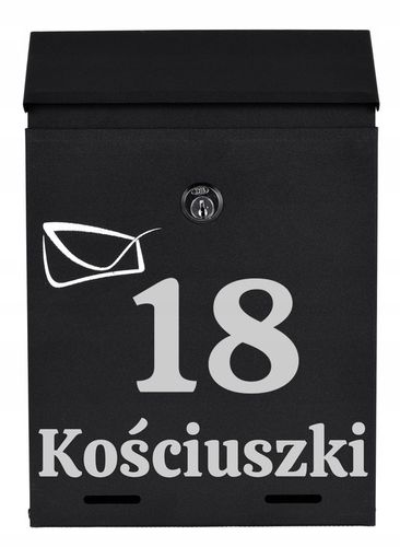 SKRZYNKA POCZTOWA NA LISTY POCZTĘ Z NUMEREM DOMU NAZWĄ ULICY NAPIS na Arena.pl