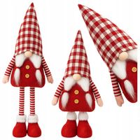 Skrzat świąteczny krasnal TELESKOPOWE NOGI gnom 70cm DUŻY ozdoby świąteczne