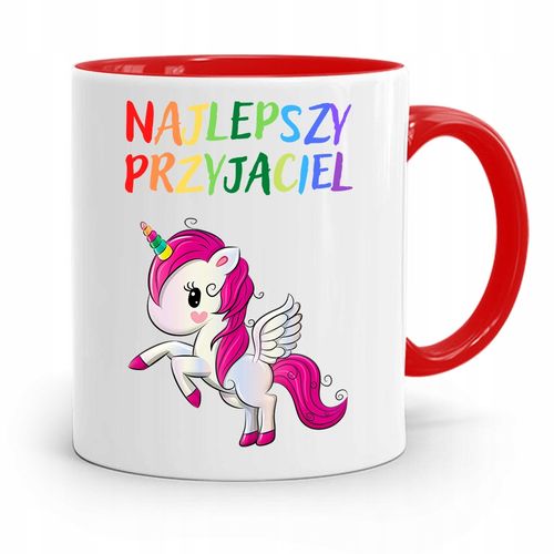 Kubek Czerwony Dla Dzieci Najlepszy Przyjaciel Z Nadrukiem Ze Zdjęciem na Arena.pl