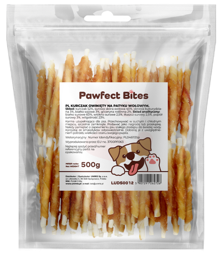 Smaczki przysmaki dla psa kurczak owinięty na wołowinie 500g PAWFECT BITES na Arena.pl