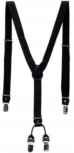 Męskie Mocne Szelki Czarne Do Spodni Elastyczne na Arena.pl