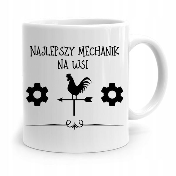 Kubek Prezent Dla Mechanika Najlepszy Na Wsi Z Nadrukiem Ze Zdjęciem zdjęcie 1