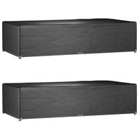 Pokrowce na meble ogrodowe, 2 szt., 12 oczek, 315x160x75 cm