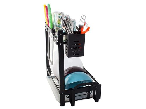 PÓŁKA OCIEKACZ DWIE PÓŁKI CZARNY METAL 40CM ORGANIZER na Arena.pl