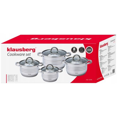ZESTAW GARNKÓW 8 ELEMENTÓW KLAUSBERG KB-7694 na Arena.pl