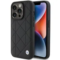 Etui BMW Leather Quilted na iPhone 15 Pro Max - czarne