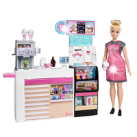 LALKA BARBIE GMW03 ZESTAW Z LALKĄ KAWIARENKA