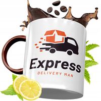 Kubek Bordowy Dla Kuriera Na Urodziny Prezent Z Nadrukiem Ze Zdjęciem