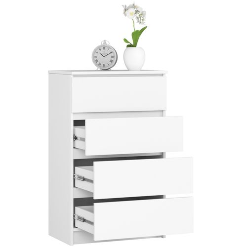 KOMODA K 60 cm 4 SZUFLADY BIAŁA na Arena.pl