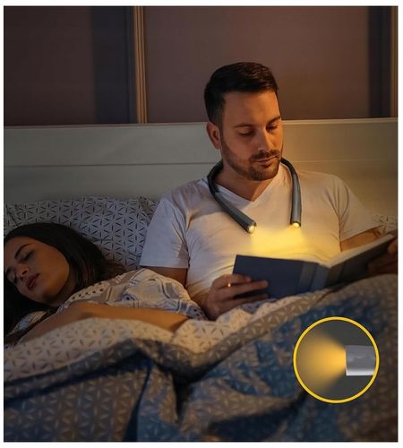 Wielofunkcyjna Lampka Led Do Czytania Książek 3 Barwy Elastyczna Akumulator na Arena.pl