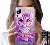 ETUI DO XIAOMI 13 LITE - SŁODKI TYGRYSEK NA RÓŻOWYM TLE + SZKŁO