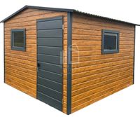 Schowek domek ogrodowy 3x3m drzwi 2x okno drewnopodobny dwuspad ID811