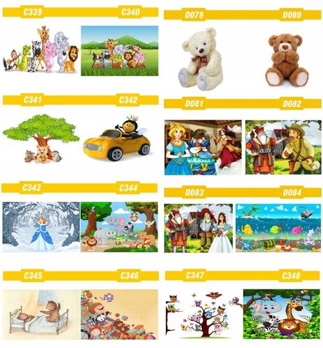 FOTOTAPETA dla dzieci zoo safari żyrafa słoń misiu na Arena.pl