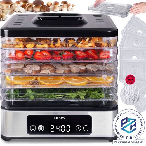 Suszarka do grzybów owoców ATEST PZH stalowe sita HEVA duża aż na Arena.pl